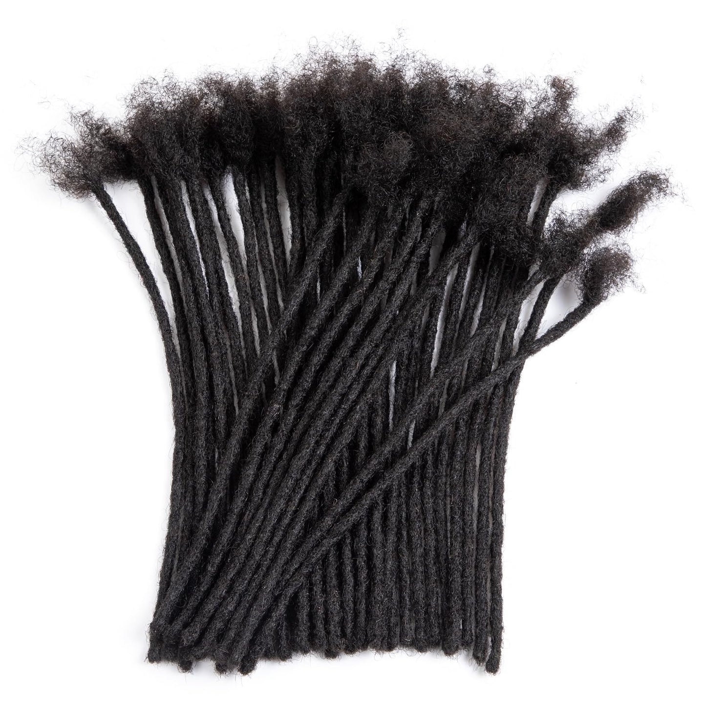 Teresa 0.8cm & 0.6cm & 0.4cm & 0.2cm Width 6-18 Inch 10, 20, 40, 70, 100 strands 100% Human Hair Dreadlock Extensions Men/Women,Full Handmade Permanent Human Loc Extensions Bundles(0.8cm,6 Inch)