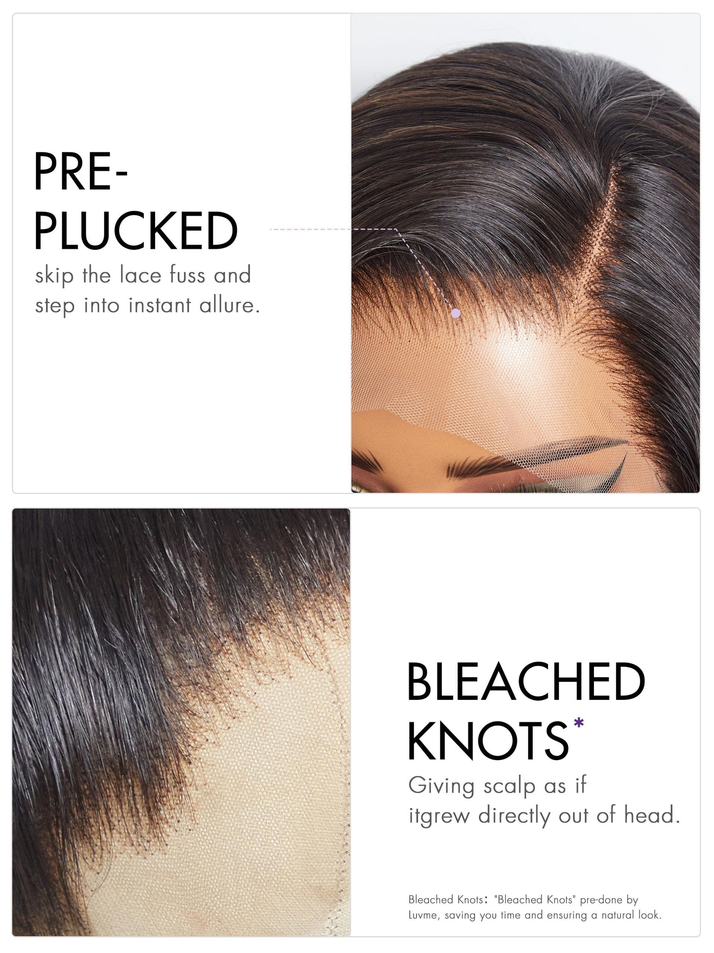 LUVME HAIR 5X5 Loose Body Wave Glueless Human Hair Wig Pre Cut Lace Front Wig Pre Plucked Ready to Go Black Wig For Women (16 Inch & Precut Lace)