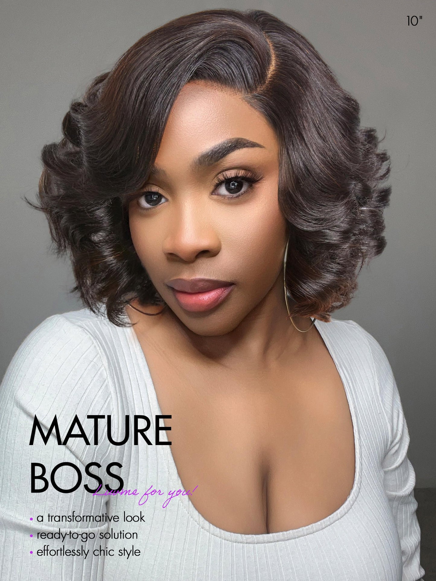 LUVME HAIR 5X5 Loose Body Wave Glueless Human Hair Wig Pre Cut Lace Front Wig Pre Plucked Ready to Go Black Wig For Women (16 Inch & Precut Lace)