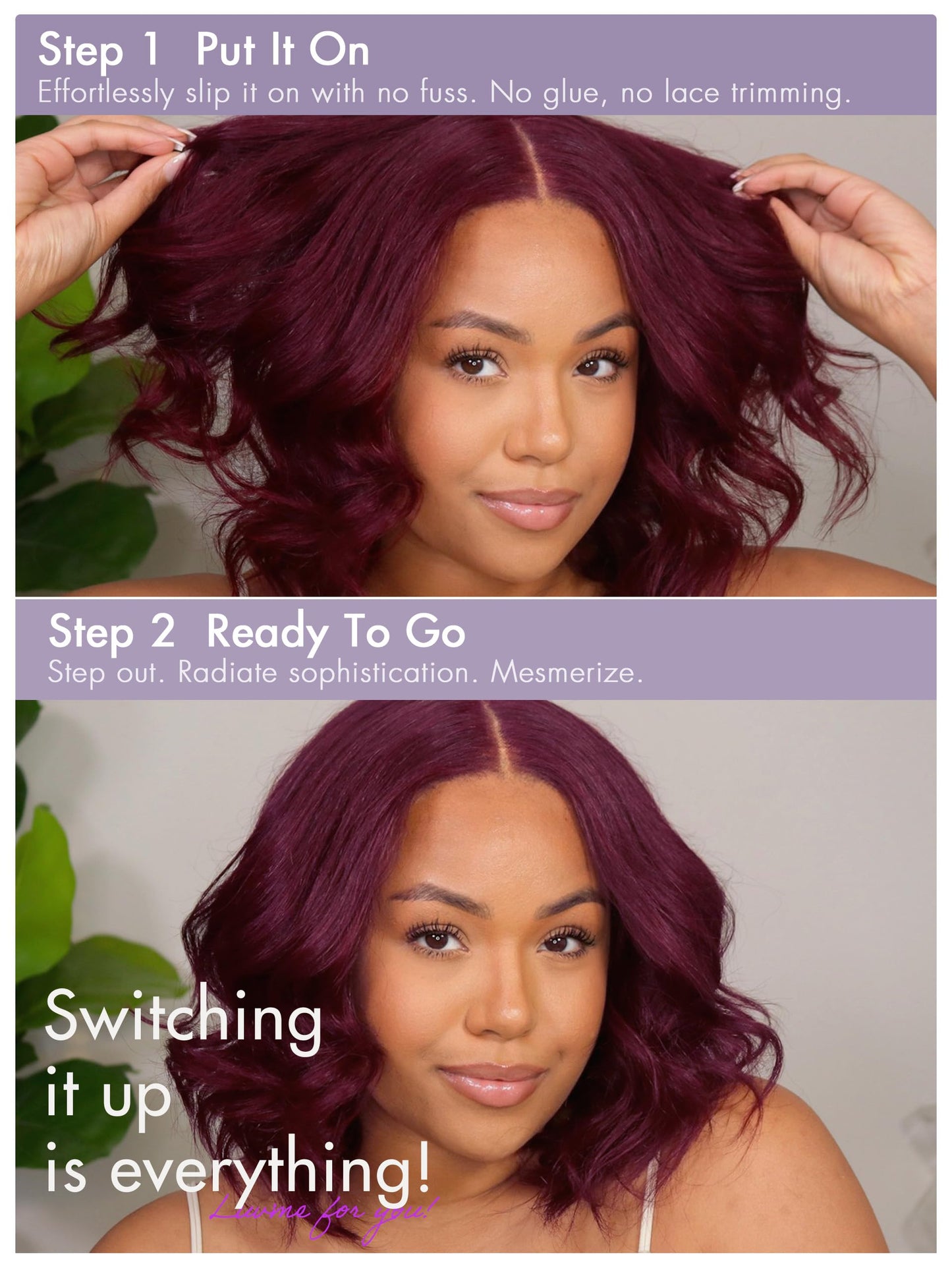 LUVME HAIR 5X5 Loose Body Wave Glueless Human Hair Wig Pre Cut Lace Front Wig Pre Plucked Ready to Go Black Wig For Women (16 Inch & Precut Lace)