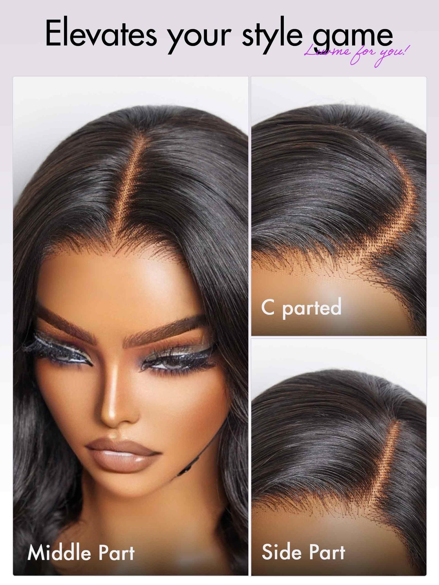 LUVME HAIR 5X5 Loose Body Wave Glueless Human Hair Wig Pre Cut Lace Front Wig Pre Plucked Ready to Go Black Wig For Women (16 Inch & Precut Lace)
