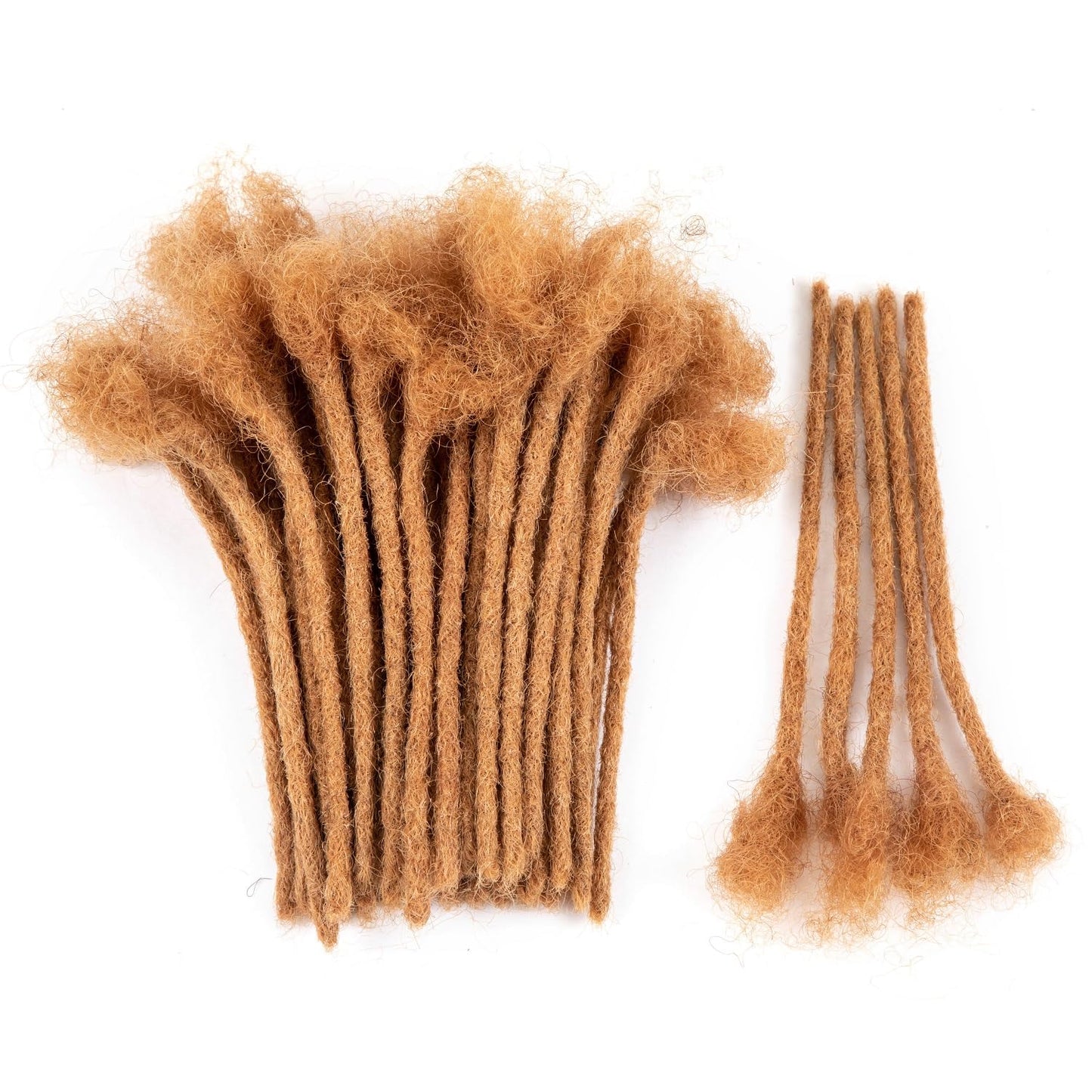 Teresa 0.8cm & 0.6cm & 0.4cm & 0.2cm Width 6-18 Inch 10, 20, 40, 70, 100 strands 100% Human Hair Dreadlock Extensions Men/Women,Full Handmade Permanent Human Loc Extensions Bundles(0.8cm,6 Inch)