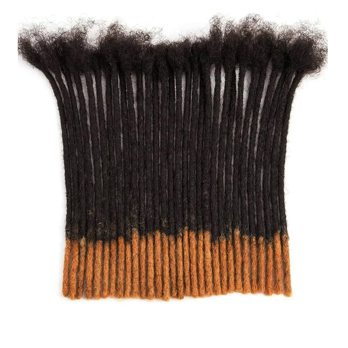 Dreadlock Extension Human Hair 8inch 0.8cm Width 100% Permanent Huamn Hair Loc Extension Can Be Dyed Bleached Curled Handmade Loc Extension for Men Women (30 Strands Natual Black)
