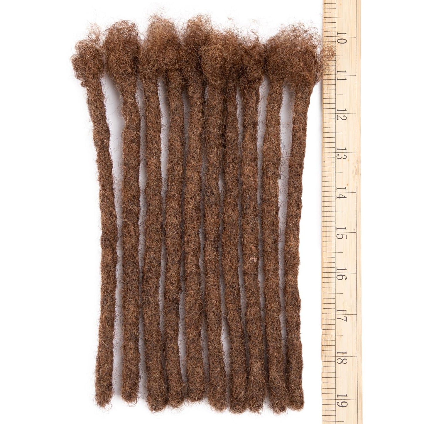 Teresa 0.8cm & 0.6cm & 0.4cm & 0.2cm Width 6-18 Inch 10, 20, 40, 70, 100 strands 100% Human Hair Dreadlock Extensions Men/Women,Full Handmade Permanent Human Loc Extensions Bundles(0.8cm,6 Inch)