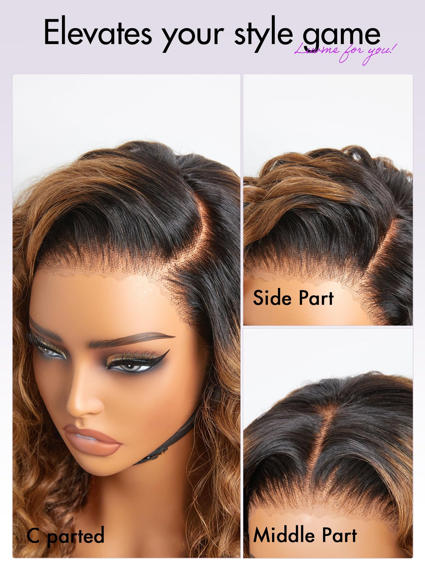 LUVME HAIR 18'' Loose Body Wave Lace Front Wigs Human Hair 13x4 Pre Cut Lace Glueless Human Hair Wig Pre Plucked Long Black Body Wave Wig 180 Density