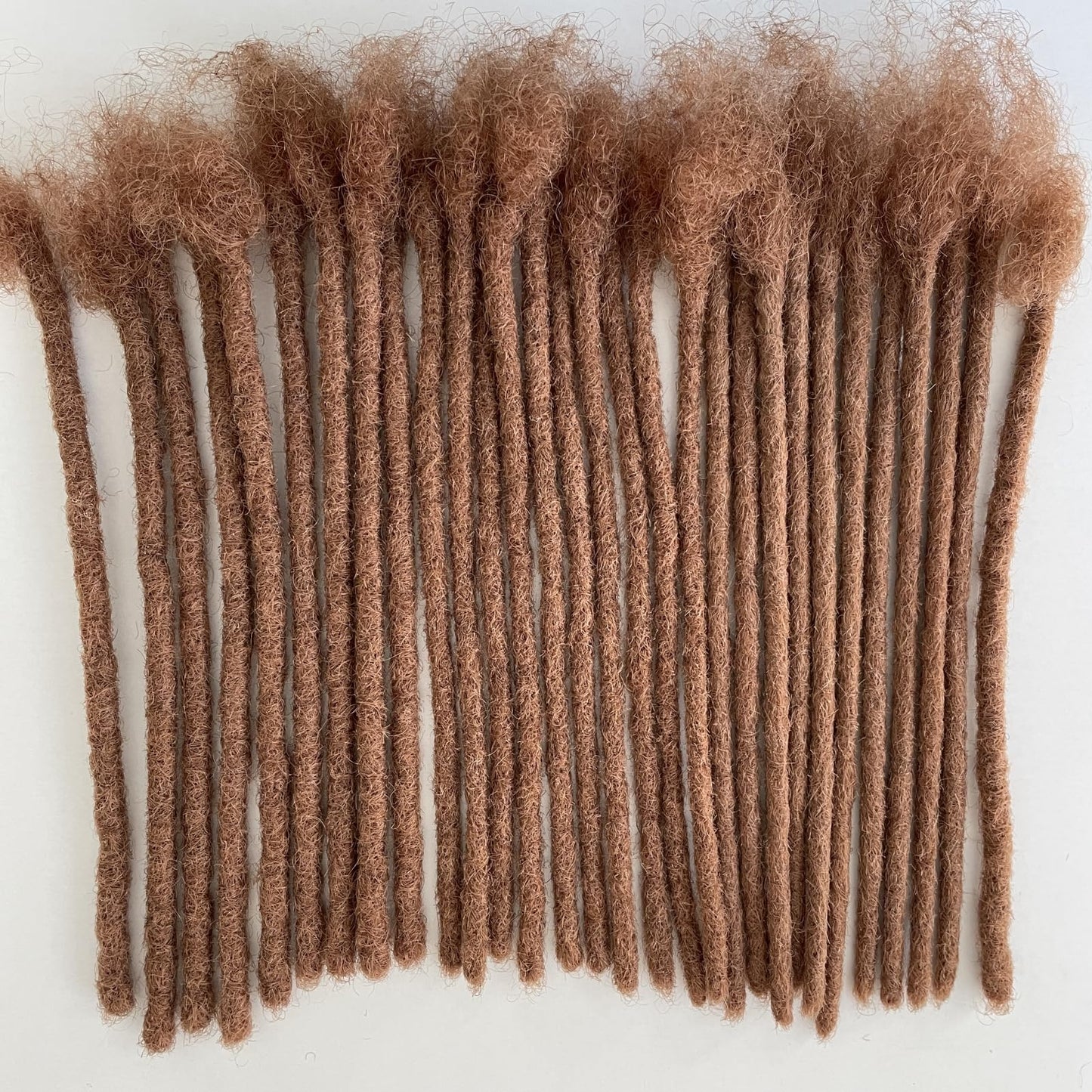 Dreadlock Extension Human Hair 8inch 0.8cm Width 100% Permanent Huamn Hair Loc Extension Can Be Dyed Bleached Curled Handmade Loc Extension for Men Women (30 Strands Natual Black)