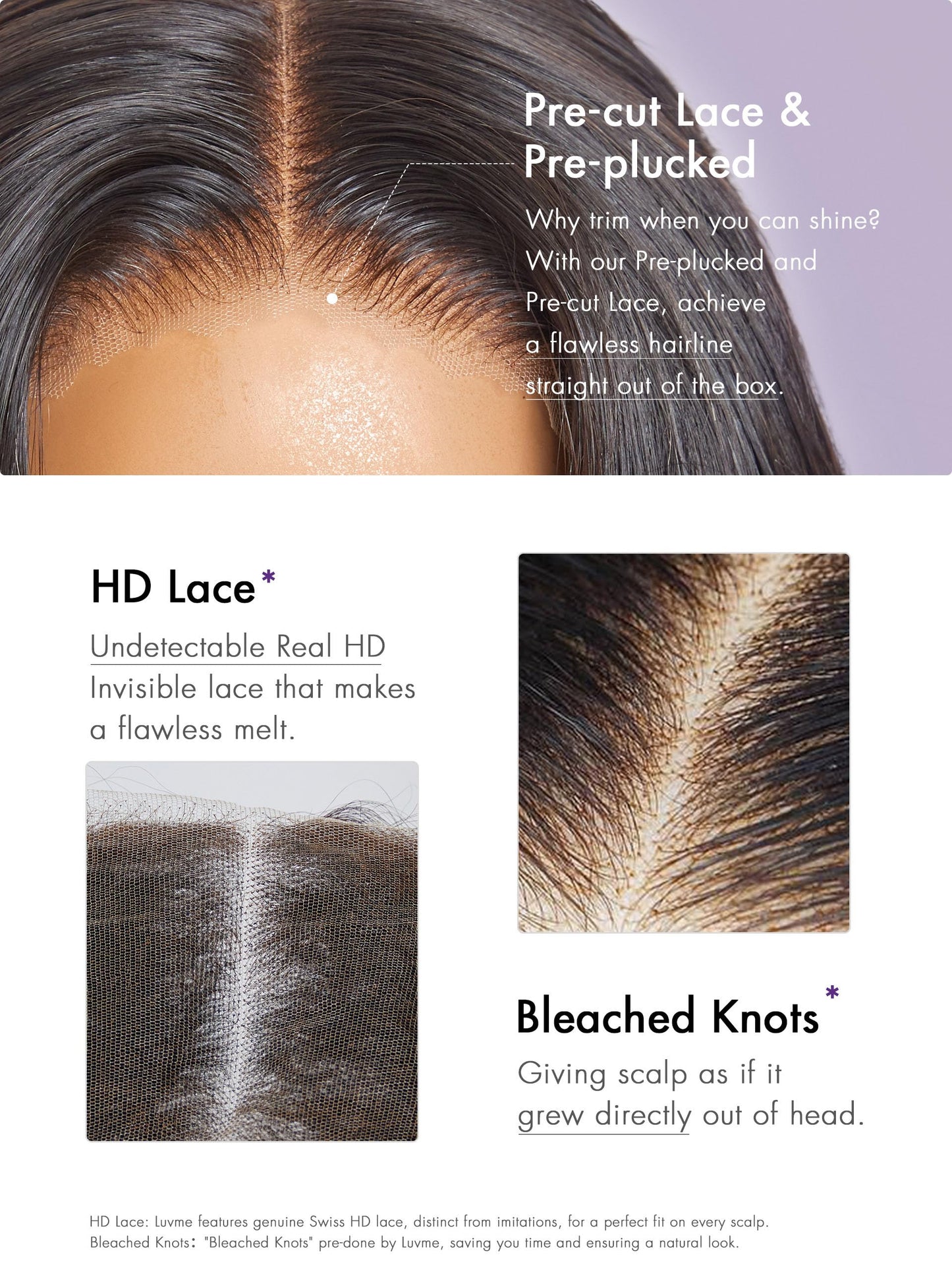 LUVME HAIR 5X5 Loose Body Wave Glueless Human Hair Wig Pre Cut Lace Front Wig Pre Plucked Ready to Go Black Wig For Women (16 Inch & Precut Lace)