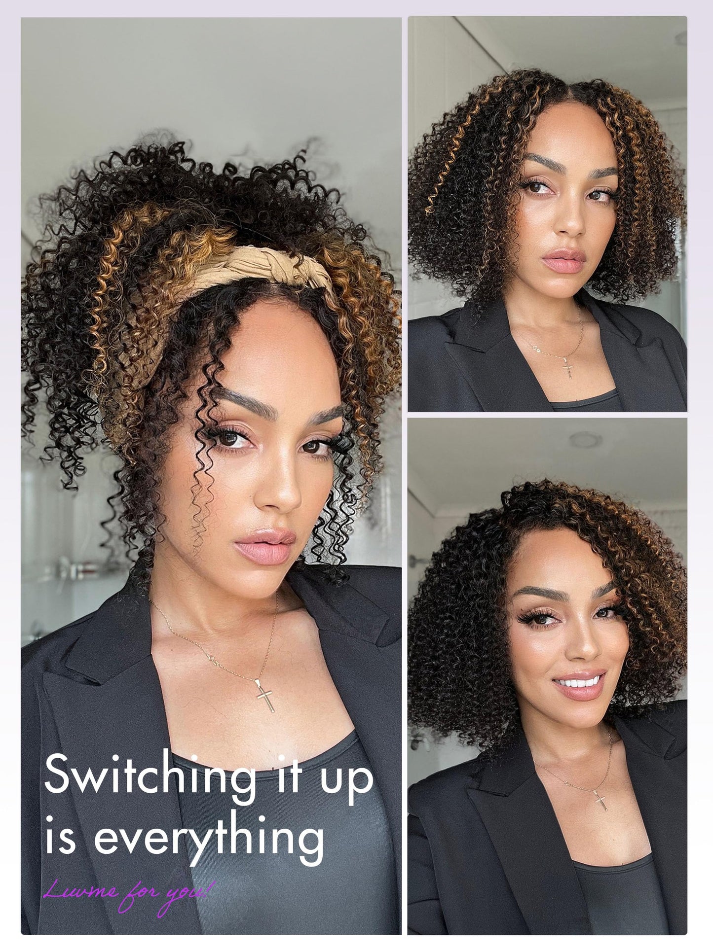 LUVME HAIR 5X5 Loose Body Wave Glueless Human Hair Wig Pre Cut Lace Front Wig Pre Plucked Ready to Go Black Wig For Women (16 Inch & Precut Lace)