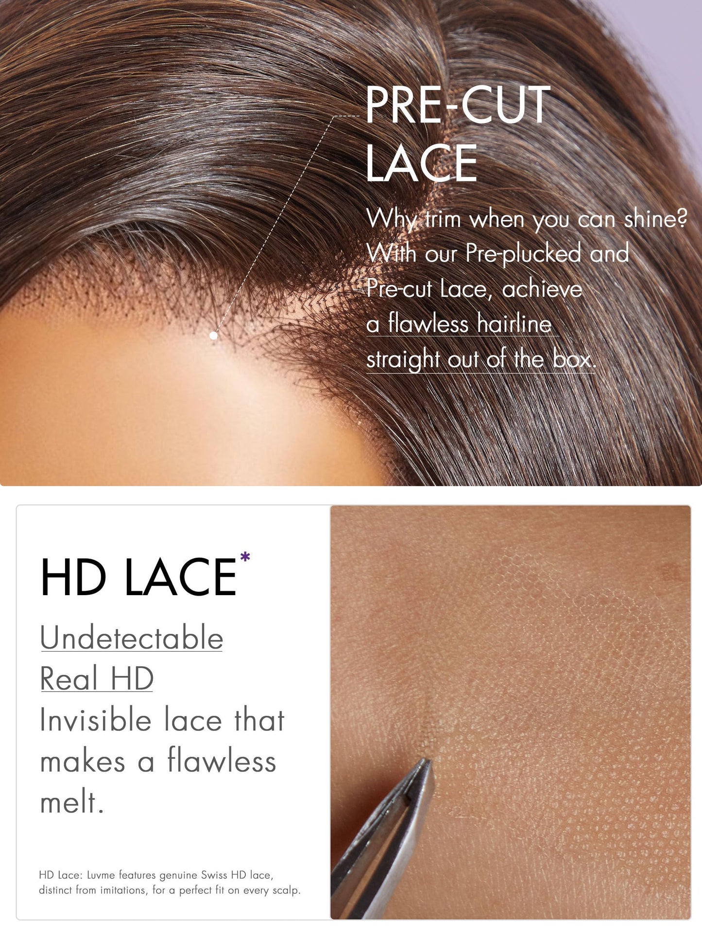 LUVME HAIR 5X5 Loose Body Wave Glueless Human Hair Wig Pre Cut Lace Front Wig Pre Plucked Ready to Go Black Wig For Women (16 Inch & Precut Lace)