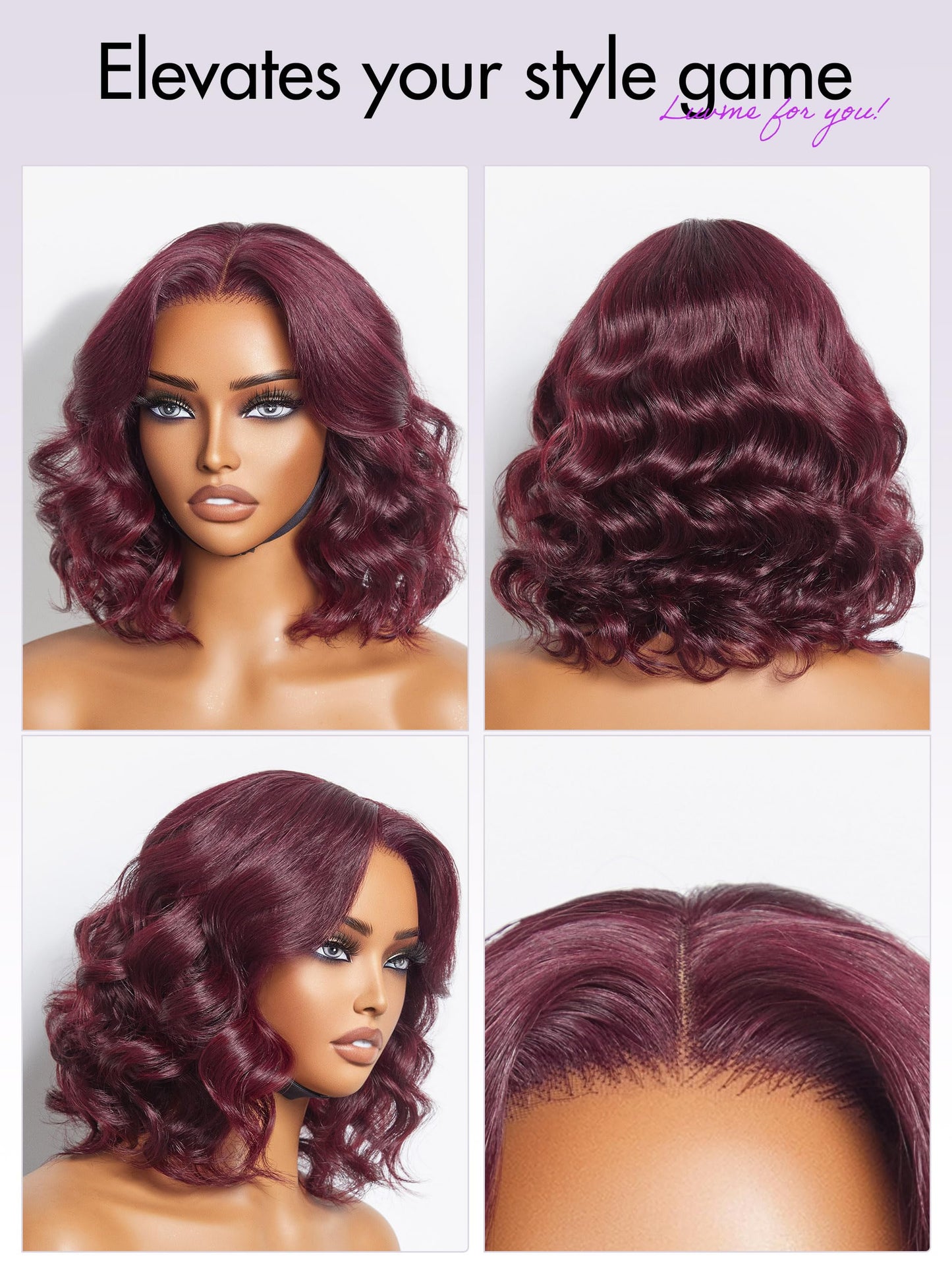 LUVME HAIR 5X5 Loose Body Wave Glueless Human Hair Wig Pre Cut Lace Front Wig Pre Plucked Ready to Go Black Wig For Women (16 Inch & Precut Lace)