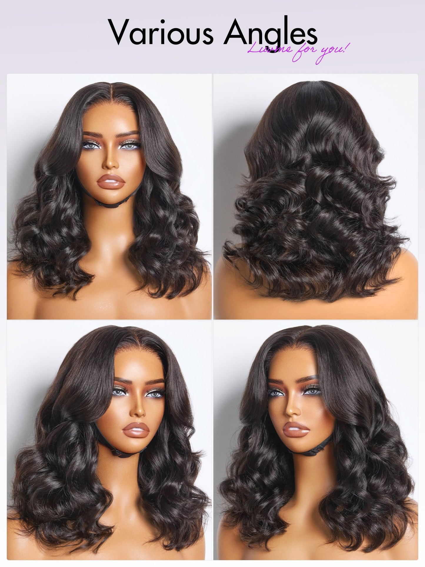 LUVME HAIR 5X5 Loose Body Wave Glueless Human Hair Wig Pre Cut Lace Front Wig Pre Plucked Ready to Go Black Wig For Women (16 Inch & Precut Lace)