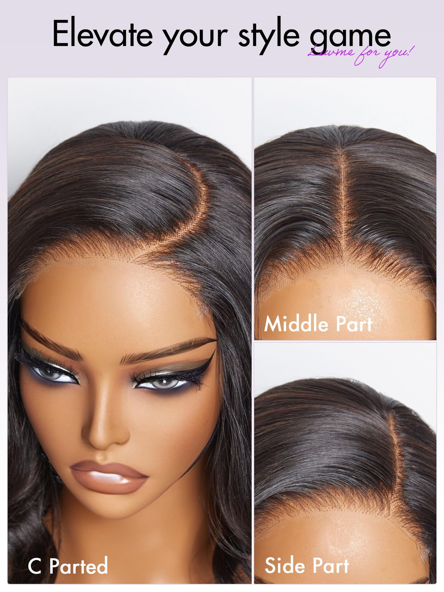 LUVME HAIR 5X5 Loose Body Wave Glueless Human Hair Wig Pre Cut Lace Front Wig Pre Plucked Ready to Go Black Wig For Women (16 Inch & Precut Lace)
