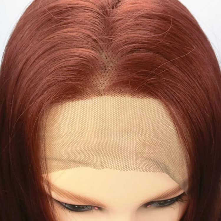 Reddish Brown Lace Front Wigs Human Hair For Women 13x4 HD Transparent Straight Lace Front Wigs Human Hair with Baby Hair Cooper Red Glueless Wigs Human Hair Pre Plucked (22 Inch, Reddish Brown)