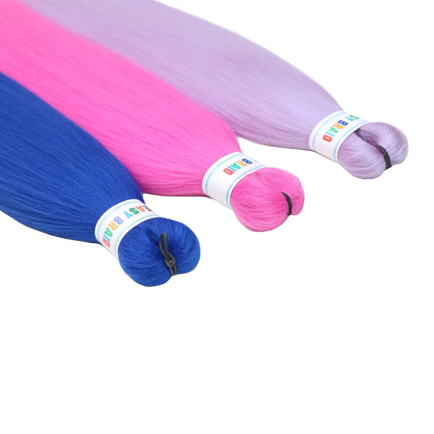 Colorful Braiding Hair Pre Stretched Colored Braiding Hair Extensions for Braids 26inch 6Pcs Knotless Braiding Hair Pre Stretched Rainbow Box Braiding Hair Pre Stretched