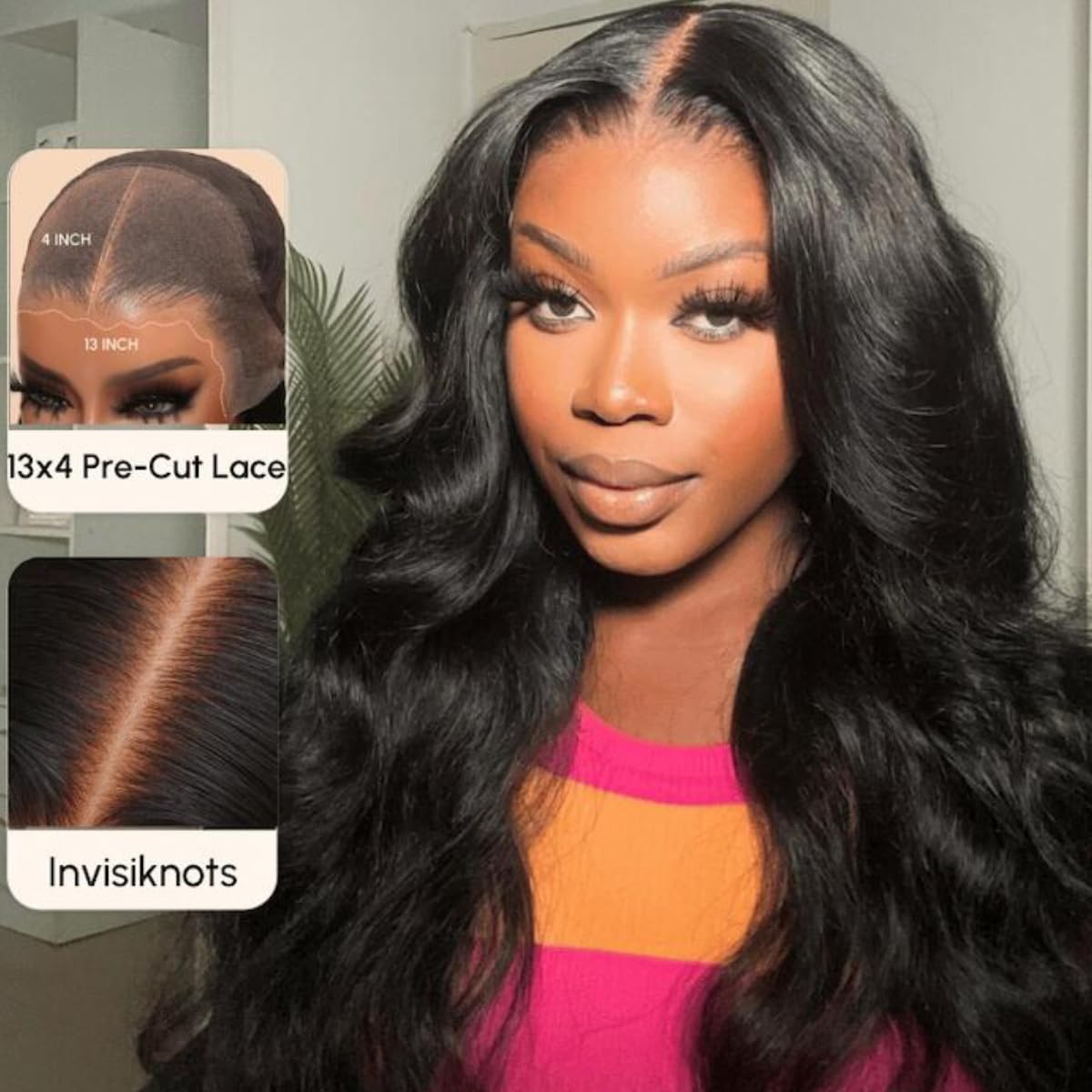 UNICE V Part Wigs Human Hair Body Wave Upgrade Glueless Human Hair V-Part Clip in Wigs No Leave Out, No Glue, No Sew-in, Beginner Friendly 18 inch