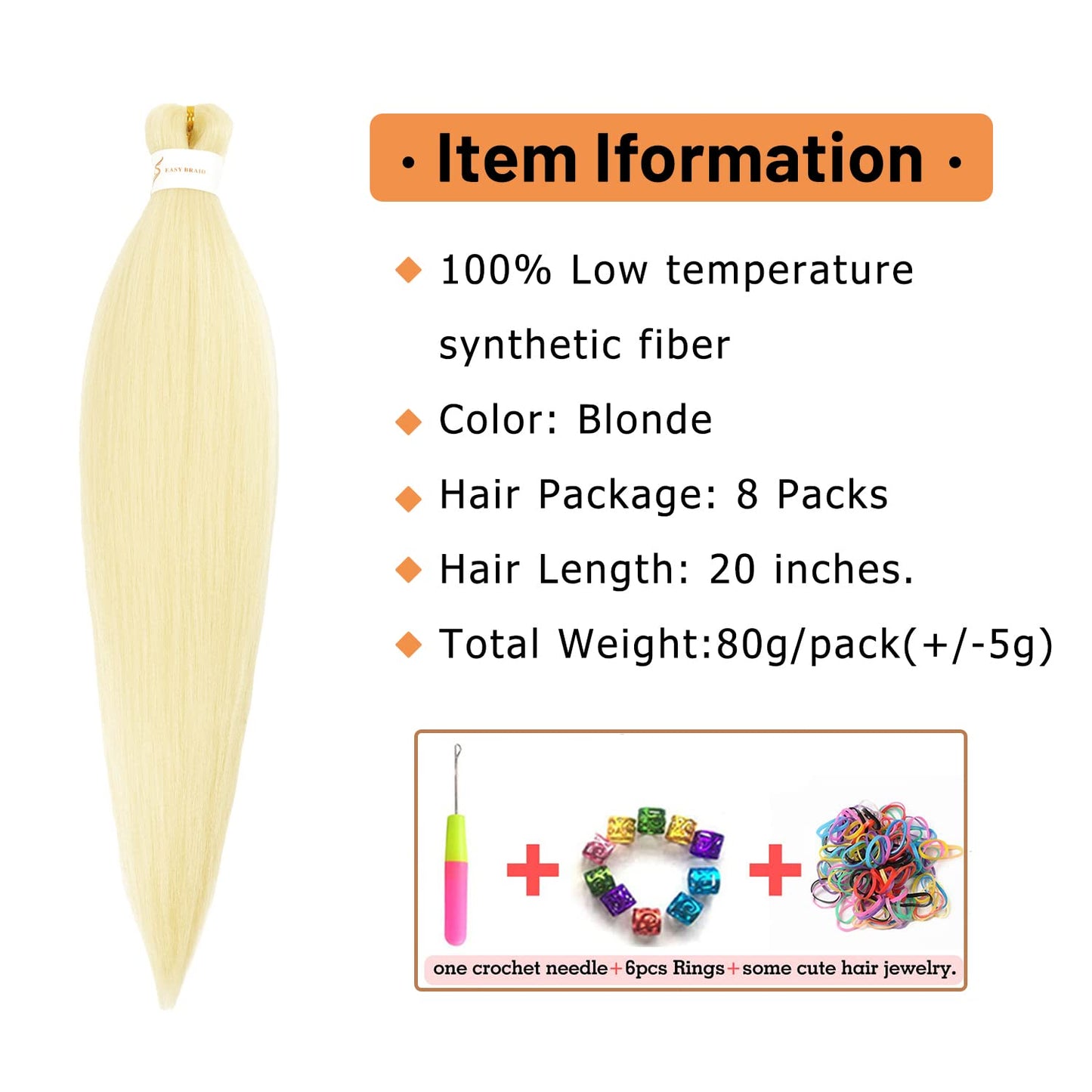 Braiding Hair Pre Stretched 24 Inch 8 Packs Ombre Braiding Hair Professional Soft Braiding Hair Yaki Texture, No Itch, Hot Water Setting Hair Extensions for Braids (24in,1B/30)