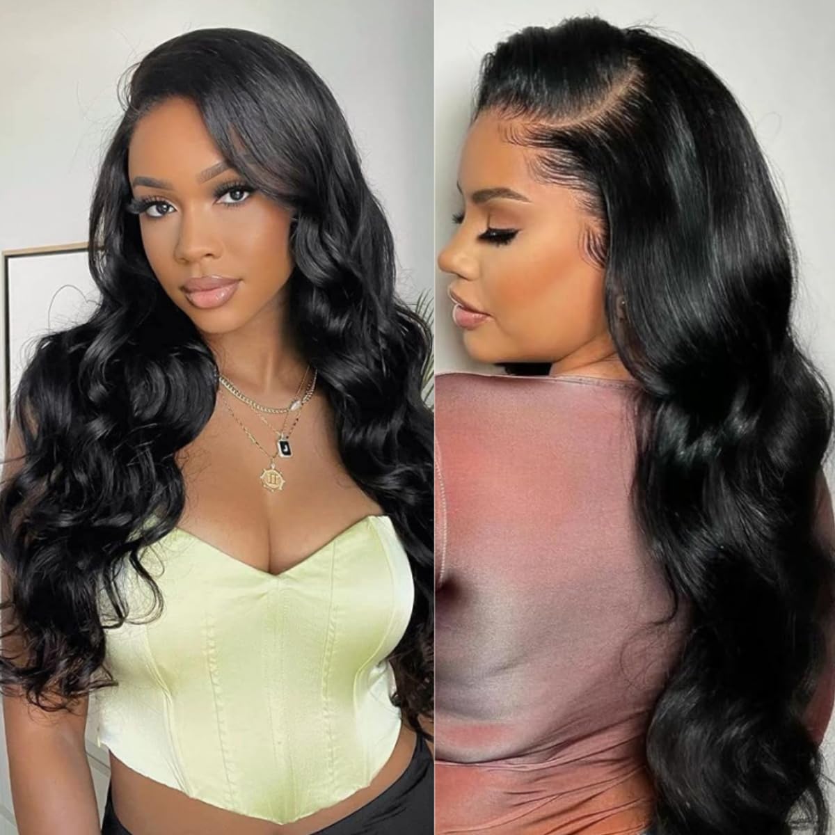 UNICE V Part Wigs Human Hair Body Wave Upgrade Glueless Human Hair V-Part Clip in Wigs No Leave Out, No Glue, No Sew-in, Beginner Friendly 18 inch