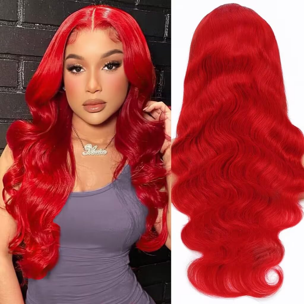 Pink Lace Front Wig Human Hair 13x4 Pink Wig Human Hair Pink Body Wave Lace Front Wigs Human Hair Pre Plucked Colored 12A 200 Density Pink HD Lace Frontal Wig Human Hair With Baby Hair 22 Inch