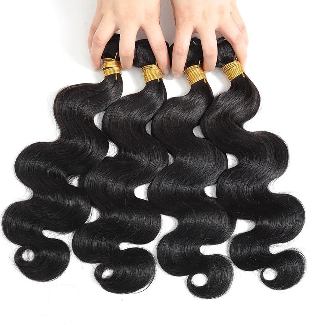 Cirvty 12A Human Hair Bundles Brazilian Body Wave Hair Bundles 20 22 24 Inch 100% Unprocessed Virgin Weave 3 Bundles Human Hair Body Wave Deals Natural Black