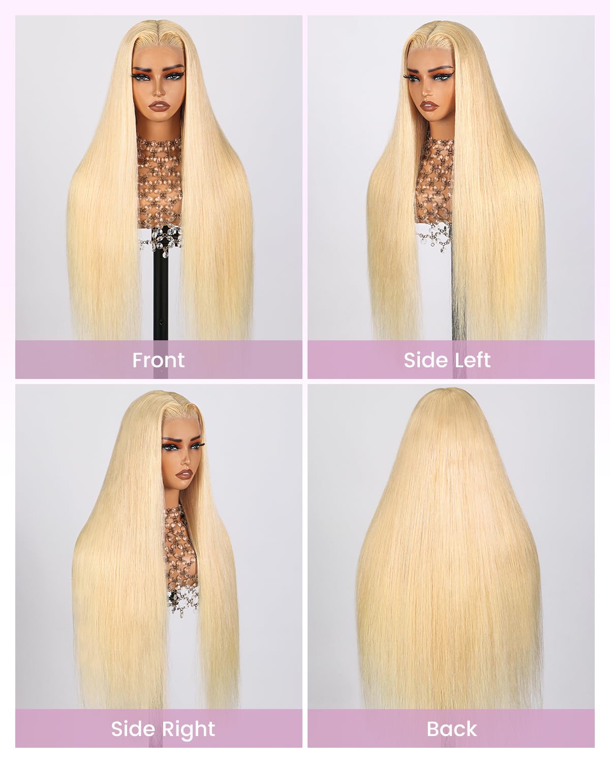 Arabella 613 Lace Front Wig Human Hair 300g-315g 13x4 Blonde Lace Front Wigs Human Hair 210% Density Body Wave 613 Frontal Wig Pre Plucked With Baby Hair (30inch, 613 13X4 body wave wig)