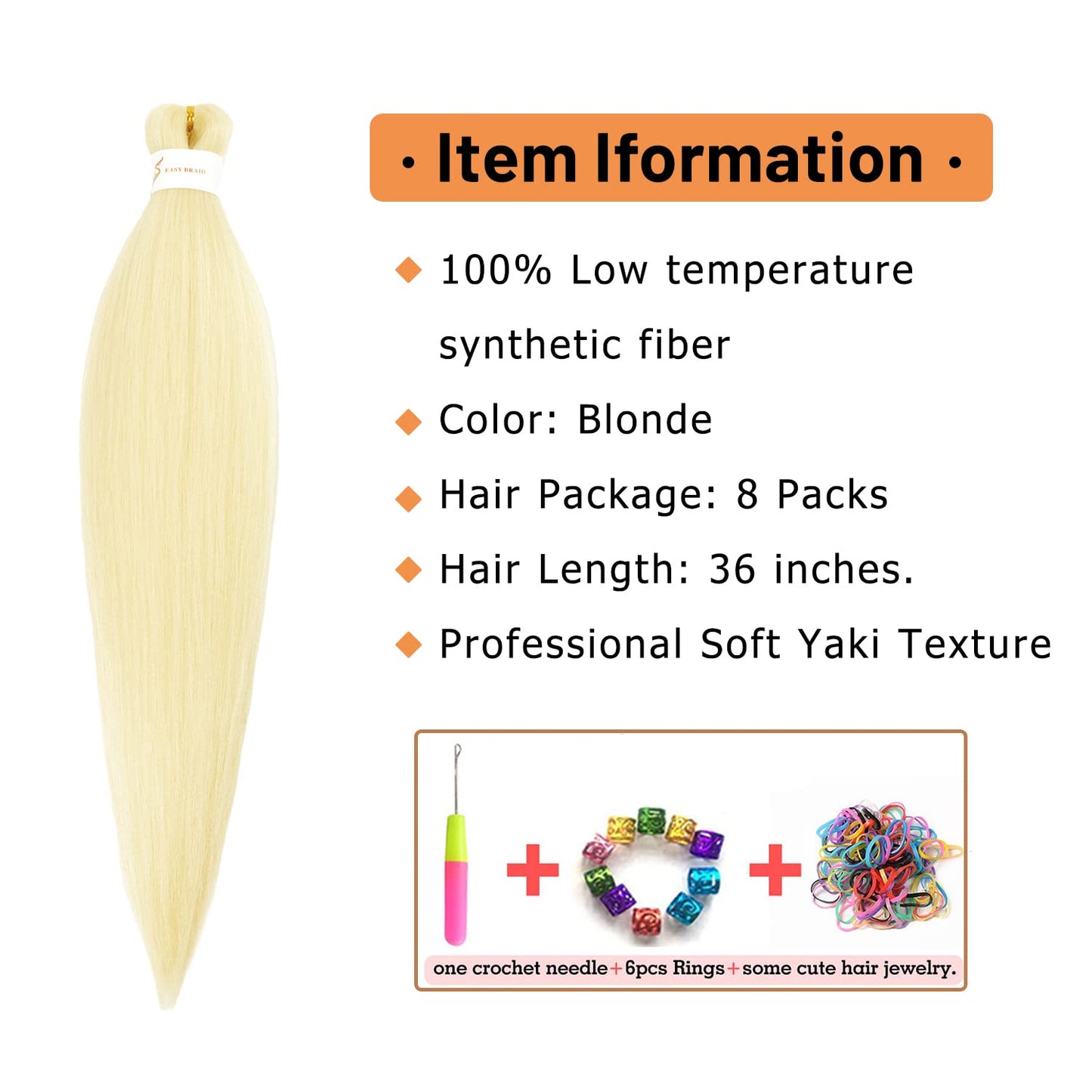 Braiding Hair Pre Stretched 24 Inch 8 Packs Ombre Braiding Hair Professional Soft Braiding Hair Yaki Texture, No Itch, Hot Water Setting Hair Extensions for Braids (24in,1B/30)