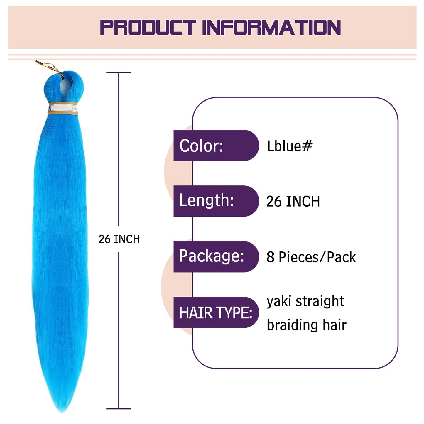 Pre-stretched Braids Hair Professional Itch Free Hot Water Setting Synthetic Fiber Ombre Yaki Texture Braid Hair Extensions 26 Inch 8 Packs Beyond Beauty Braiding Hair 1B-30-27…