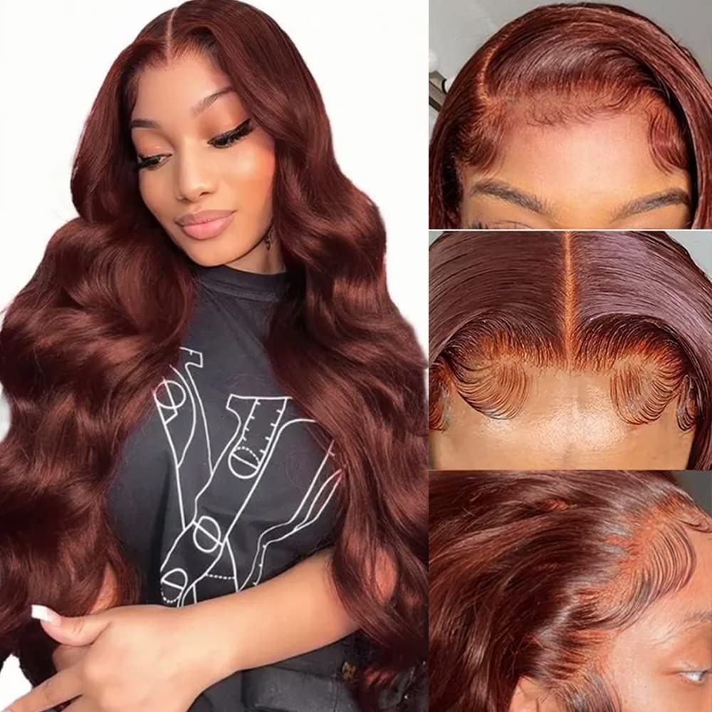 Highlight Ombre Lace Front Wigs Human Hair Pre Plucked with Baby Hair 13x4 Body Wave Frontal Wigs Human Hair 180% Density 4/27 Colored Honey Blonde Lace Front Wig for Women 22 Inch