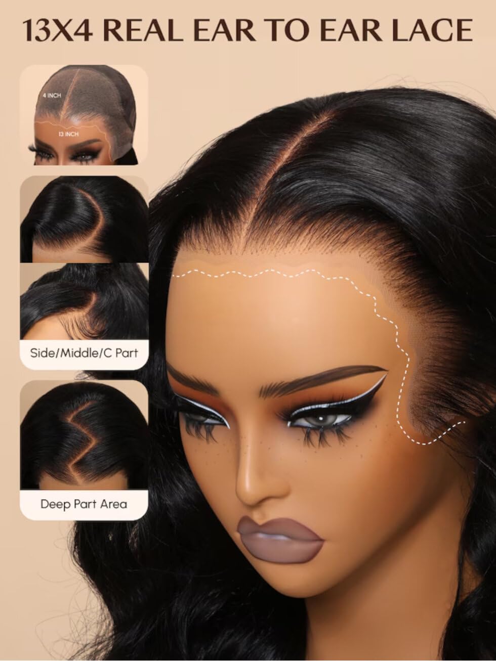 UNICE Kinky Straight V Part Wig Human Hair No Leave Out Glueless Upgrade U Part Wig Human Hair Clip in Wigs Beginner Friendly No-Sew In No Glue 20 inch