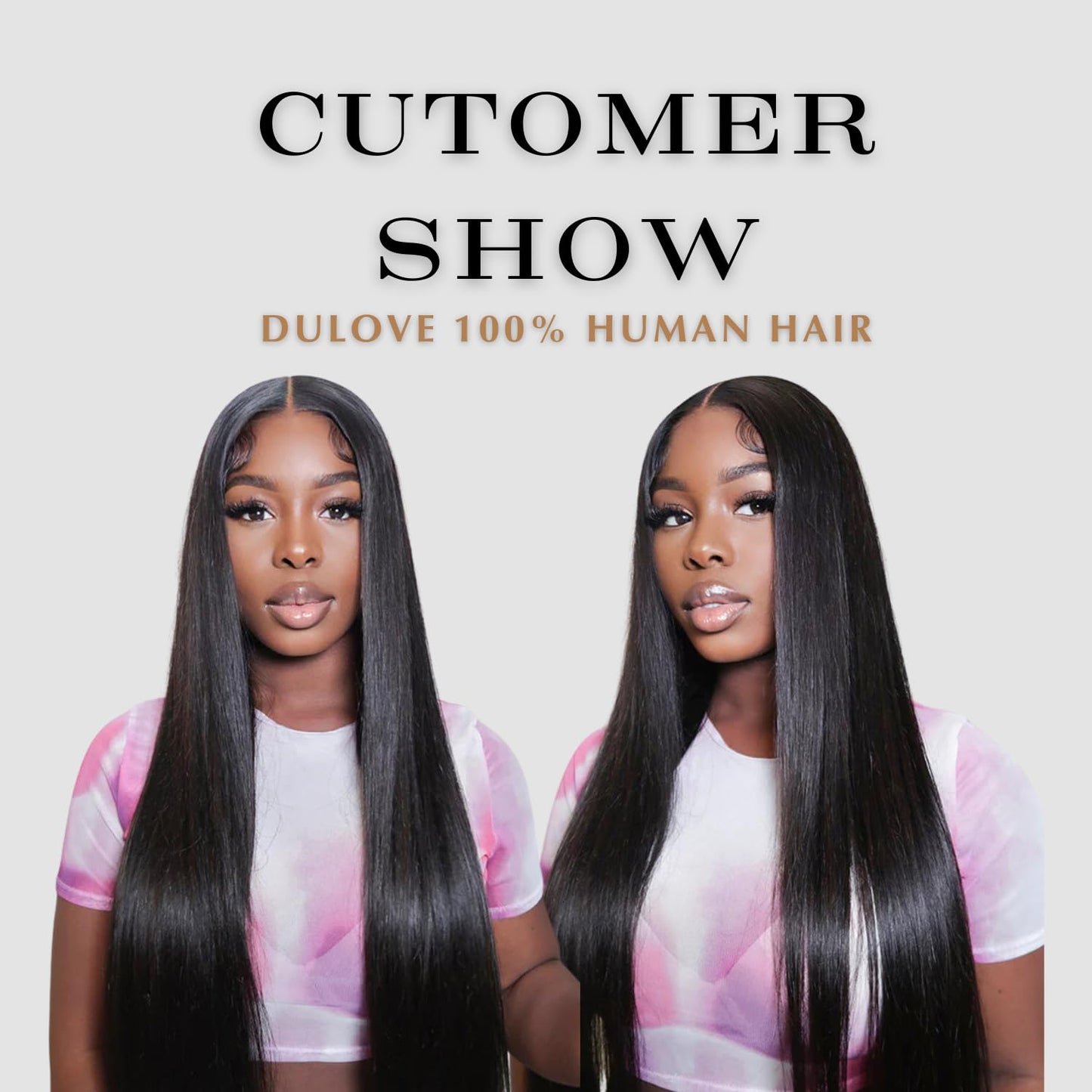 DULOVE Lace Front Wigs Human Hair 13x4 Straight HD Transparent Lace Front Wigs for Women Human Hair Pre Plucked With Baby Hair 200 Density Glueless Natural Color 24inch