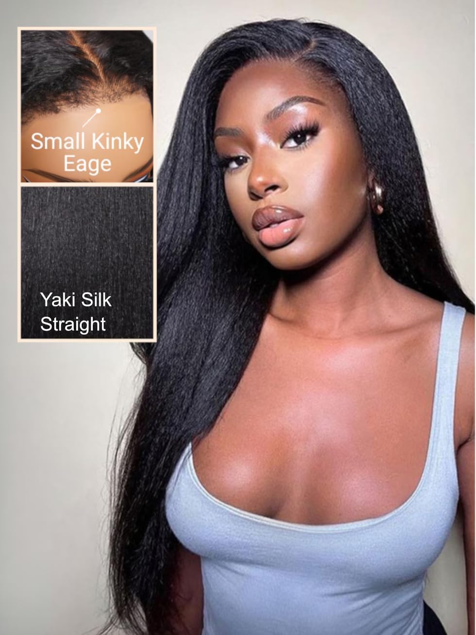 UNICE Kinky Straight V Part Wig Human Hair No Leave Out Glueless Upgrade U Part Wig Human Hair Clip in Wigs Beginner Friendly No-Sew In No Glue 20 inch