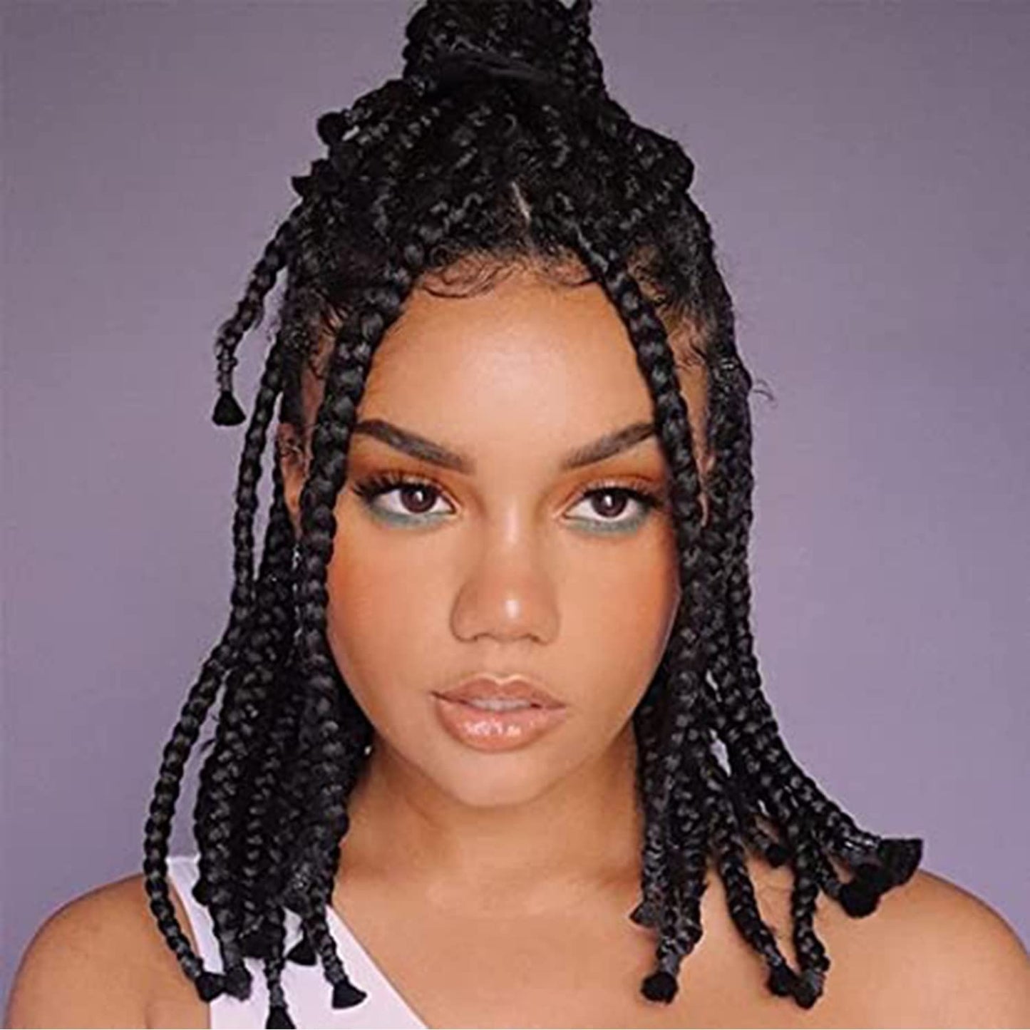 Braiding Hair Pre Stretched 24 Inch 8 Packs Ombre Braiding Hair Professional Soft Braiding Hair Yaki Texture, No Itch, Hot Water Setting Hair Extensions for Braids (24in,1B/30)