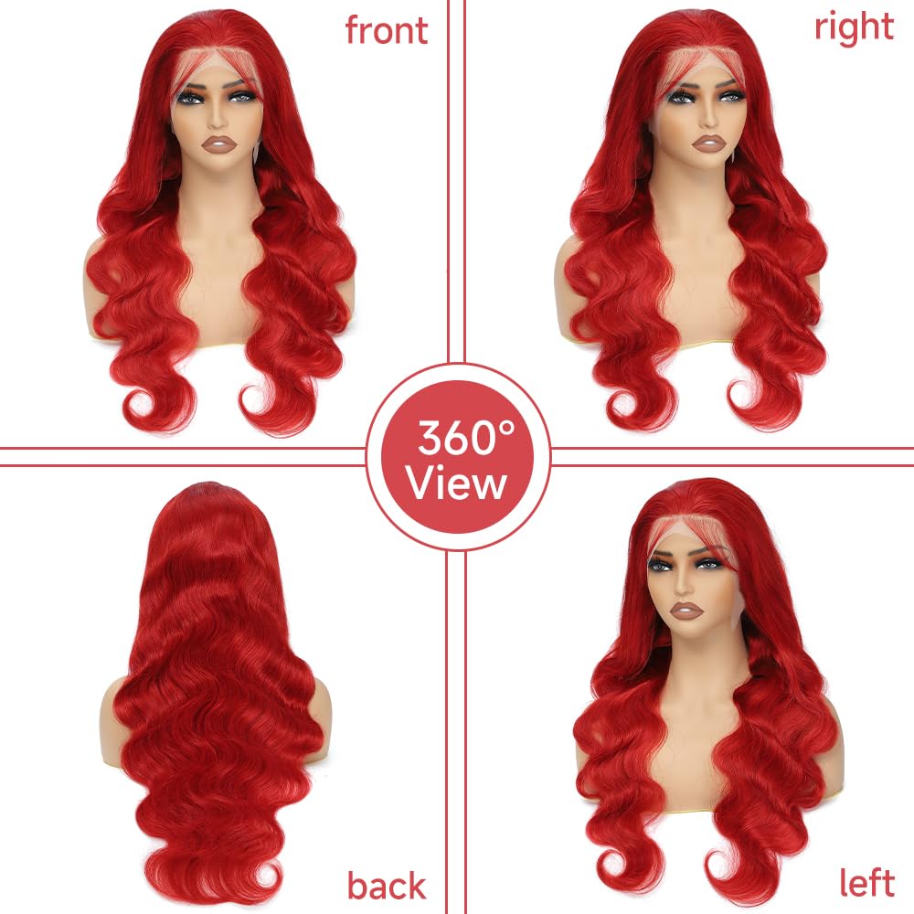 Highlight Ombre Lace Front Wigs Human Hair Pre Plucked with Baby Hair 13x4 Body Wave Frontal Wigs Human Hair 180% Density 4/27 Colored Honey Blonde Lace Front Wig for Women 22 Inch