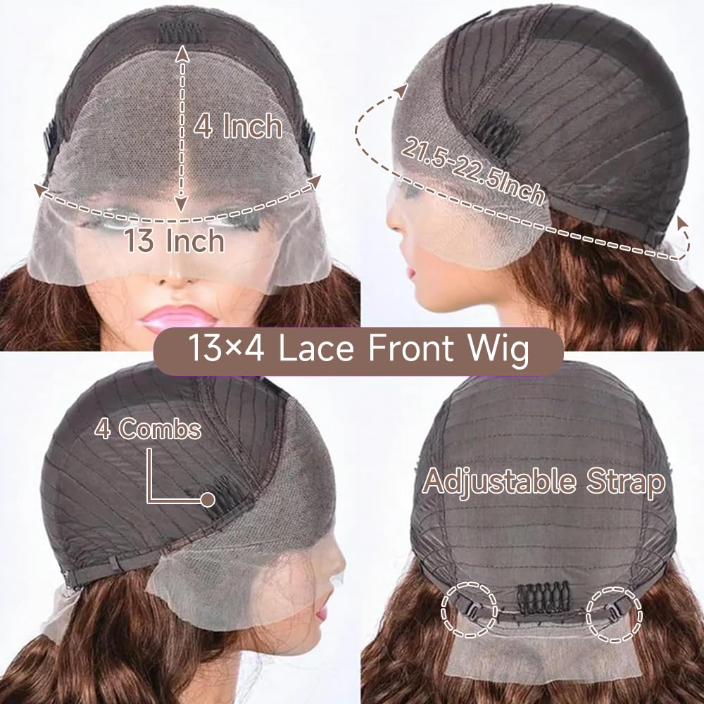 Highlight Ombre Lace Front Wigs Human Hair Pre Plucked with Baby Hair 13x4 Body Wave Frontal Wigs Human Hair 180% Density 4/27 Colored Honey Blonde Lace Front Wig for Women 22 Inch