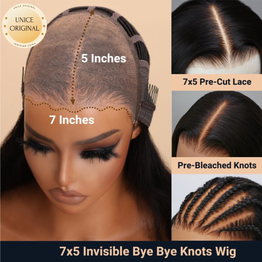 UNICE V Part Wigs Human Hair Body Wave Upgrade Glueless Human Hair V-Part Clip in Wigs No Leave Out, No Glue, No Sew-in, Beginner Friendly 18 inch