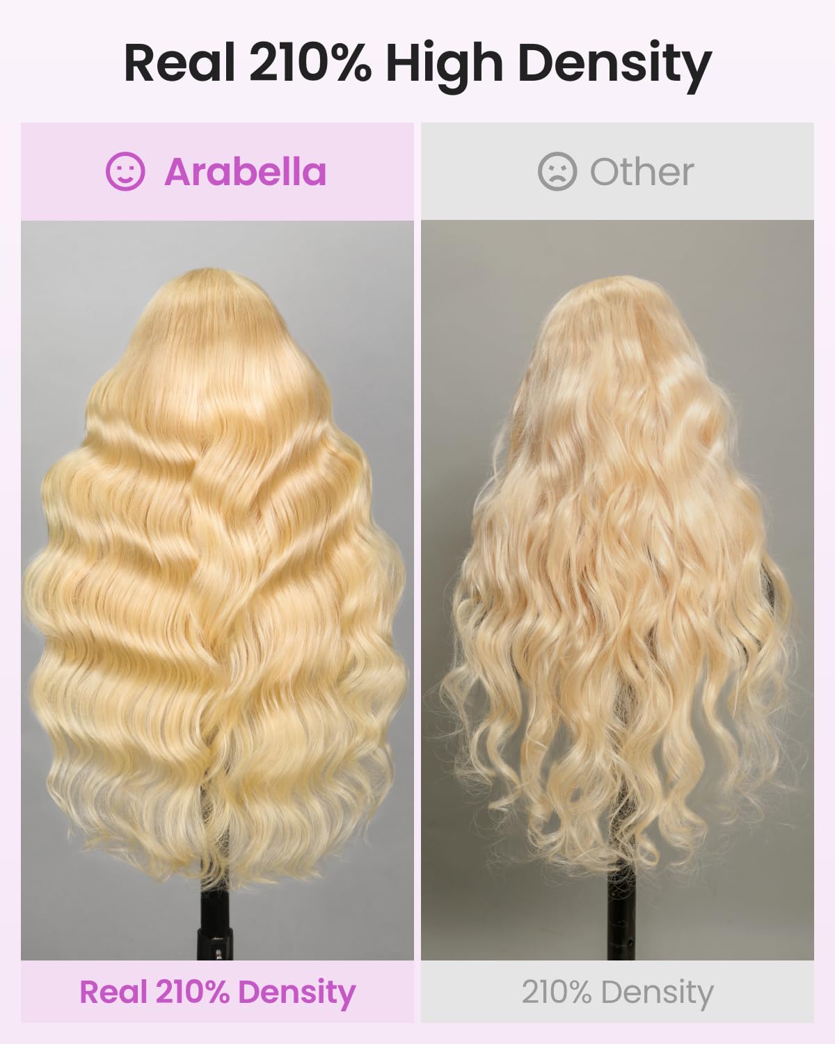 Arabella 613 Lace Front Wig Human Hair 300g-315g 13x4 Blonde Lace Front Wigs Human Hair 210% Density Body Wave 613 Frontal Wig Pre Plucked With Baby Hair (30inch, 613 13X4 body wave wig)