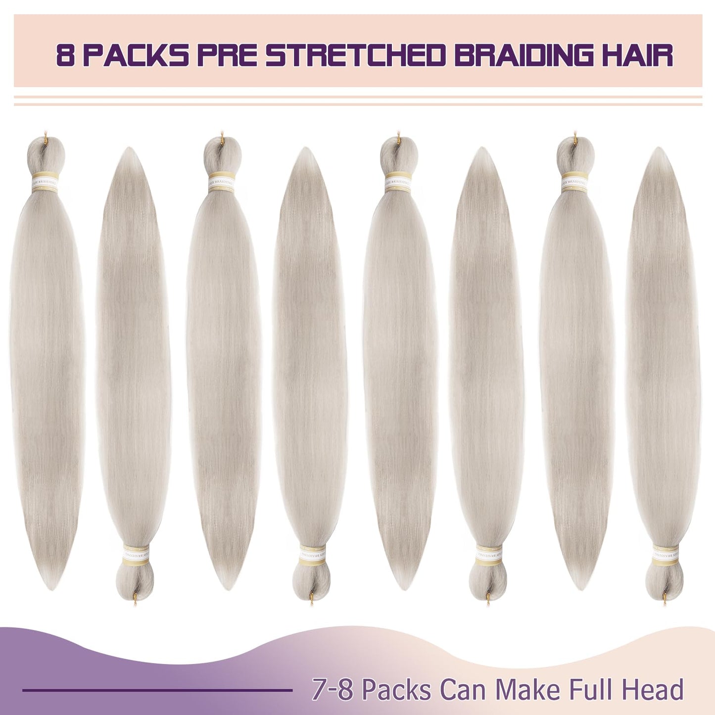 Pre-stretched Braids Hair Professional Itch Free Hot Water Setting Synthetic Fiber Ombre Yaki Texture Braid Hair Extensions 26 Inch 8 Packs Beyond Beauty Braiding Hair 1B-30-27…