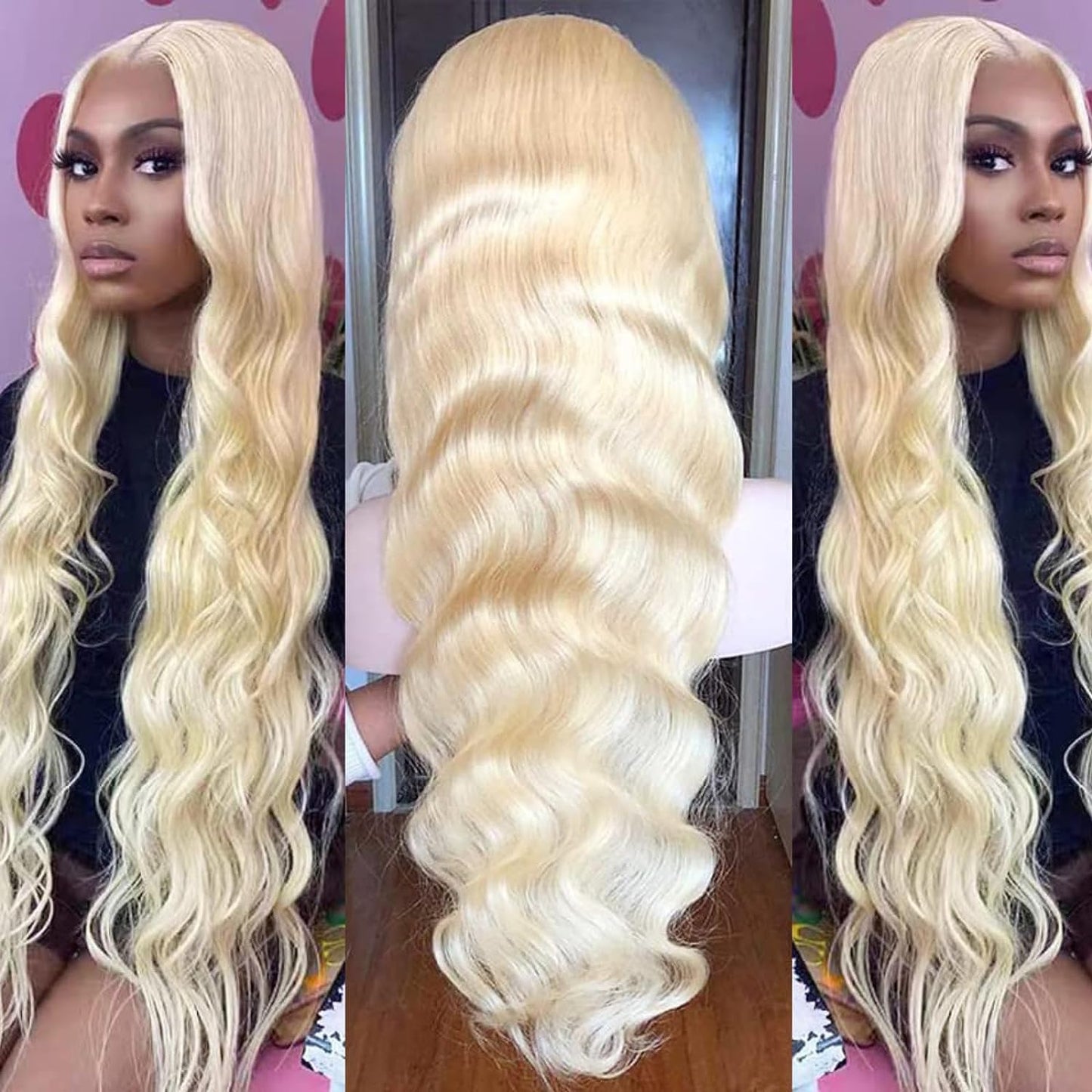 Arabella 613 Lace Front Wig Human Hair 300g-315g 13x4 Blonde Lace Front Wigs Human Hair 210% Density Body Wave 613 Frontal Wig Pre Plucked With Baby Hair (30inch, 613 13X4 body wave wig)