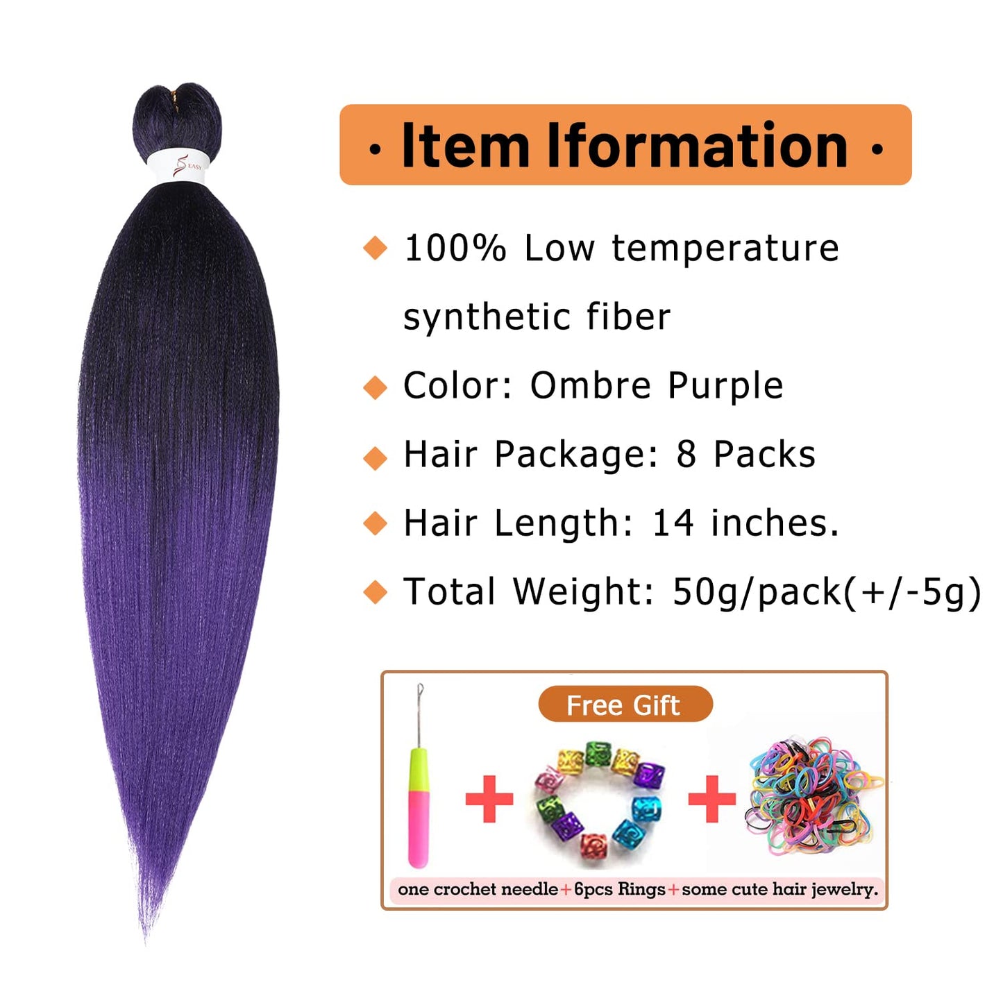 Braiding Hair Pre Stretched 24 Inch 8 Packs Ombre Braiding Hair Professional Soft Braiding Hair Yaki Texture, No Itch, Hot Water Setting Hair Extensions for Braids (24in,1B/30)