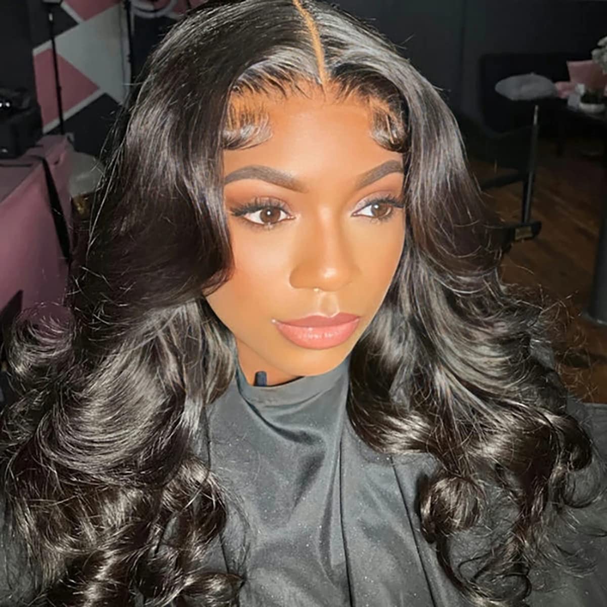 ISEE HAIR HD Lace Front Wig Wear & Go Glueless Lace Wig Brazilian Body Wave Lace Wigs For Women No Glue 4x6 Lace Pre Cut Wig Human Hair Wigs Transparent Lace Closure Wigs 180% Density 18 Inch