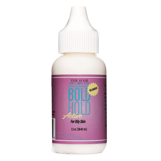 The Hair Diagram - Bold Hold Active Reloaded - Strong Hold Glue for Wigs and Hair Systems - Invisible Bonding - Formulated for Oily Skin - Non Toxic - Humidity Resistant & Water- Resistant -1.3oz