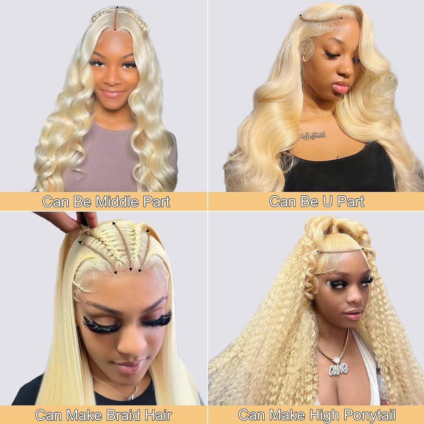 NOELLA 613 Lace Front Wig Human Hair 210% Density 613 13x6 Lace Front Wig Human Hair 30inch, Body Wave 13x6 HD Lace Frontal Wig Blonde Wig Human Hair Pre Plucked with Baby Hair for Women 325g±10