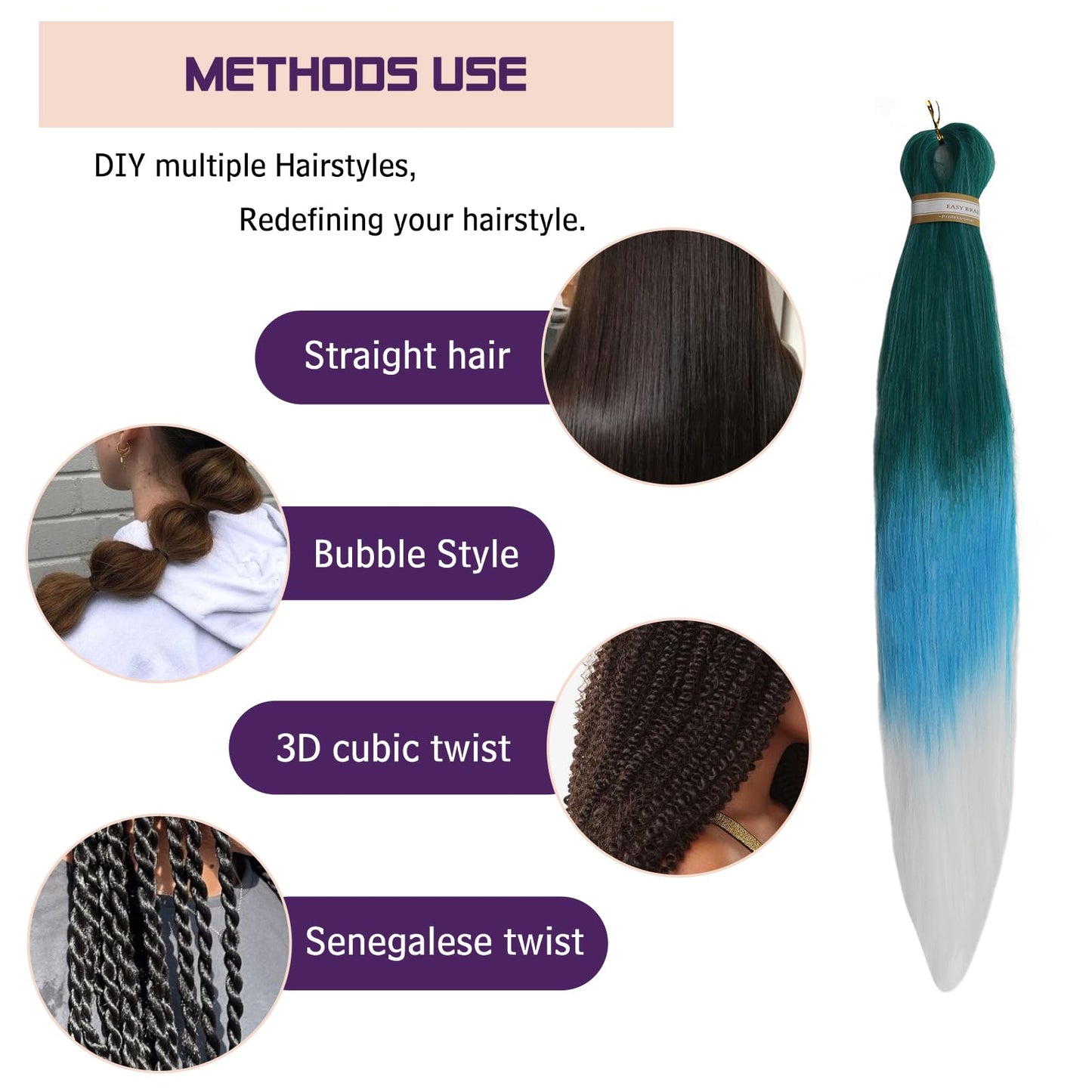 Pre-stretched Braids Hair Professional Itch Free Hot Water Setting Synthetic Fiber Ombre Yaki Texture Braid Hair Extensions 26 Inch 8 Packs Beyond Beauty Braiding Hair 1B-30-27…