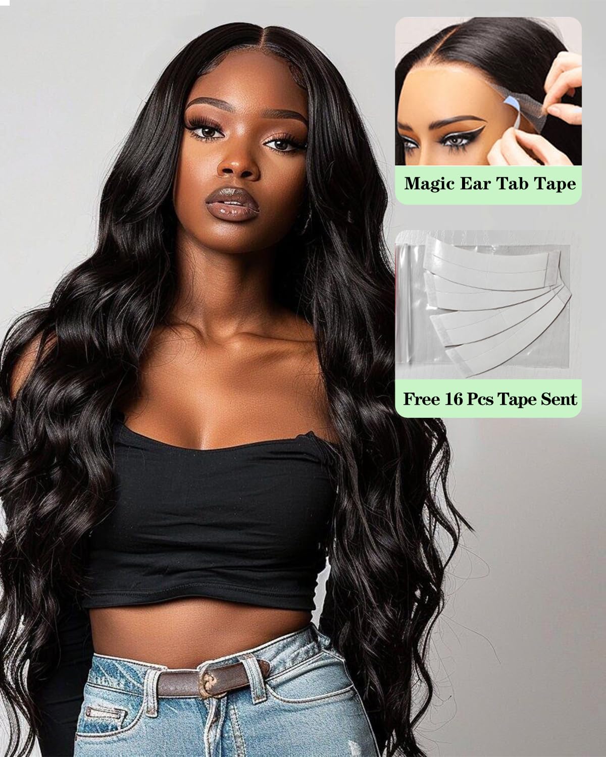 Kapelli Hair Pre Cut 9x6 Glueless Wigs Human Hair Pre Plucked Bleached Knots Body Wave Lace Front Wigs Human Hair Wear And Go Body Wave Transparent Lace Closure Wigs Human Hair 180% Density 20 Inch