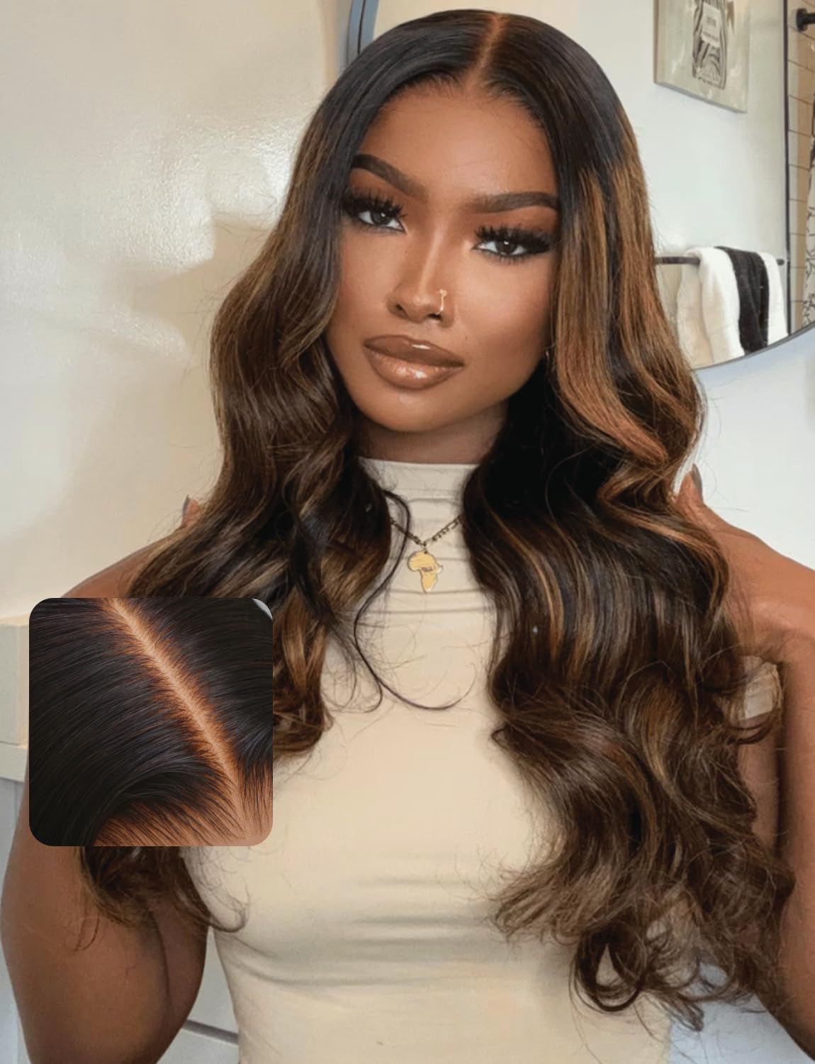 UNICE V Part Wigs Human Hair Body Wave Upgrade Glueless Human Hair V-Part Clip in Wigs No Leave Out, No Glue, No Sew-in, Beginner Friendly 18 inch