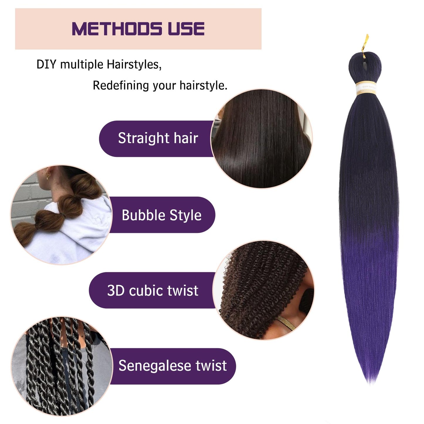 Pre-stretched Braids Hair Professional Itch Free Hot Water Setting Synthetic Fiber Ombre Yaki Texture Braid Hair Extensions 26 Inch 8 Packs Beyond Beauty Braiding Hair 1B-30-27…