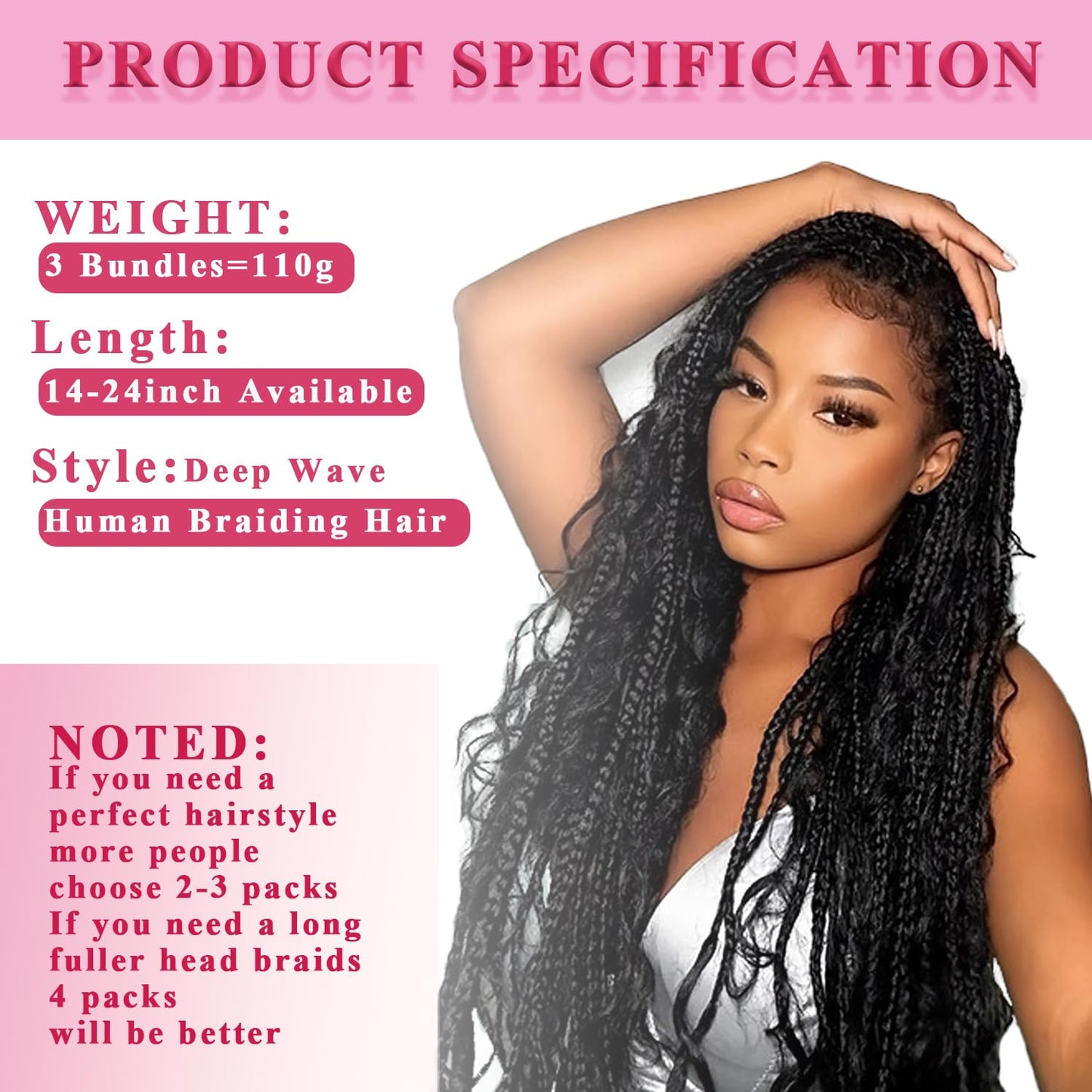 Human Braiding Hair 110g 3 Bundles 18 Inch Deep Wave Bulk Human Hair No Weft Brazilian Virgin Deep Curly Human Hair Extensions Wet and Wavy 99J Burgundy Braiding Hair for Micro Braids