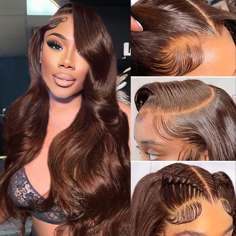 Highlight Ombre Lace Front Wigs Human Hair Pre Plucked with Baby Hair 13x4 Body Wave Frontal Wigs Human Hair 180% Density 4/27 Colored Honey Blonde Lace Front Wig for Women 22 Inch