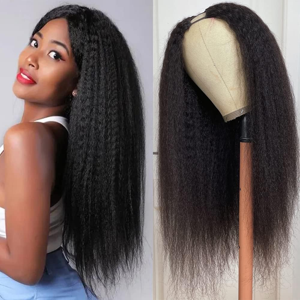 UNICE V Part Curly Wig Human Hair No Leave Out 180% Density Upgrade U part Wigs with Clips Glueless Wig Human Hair for Women Beginner Friendly No Lace No Glue No sew in 18 inch