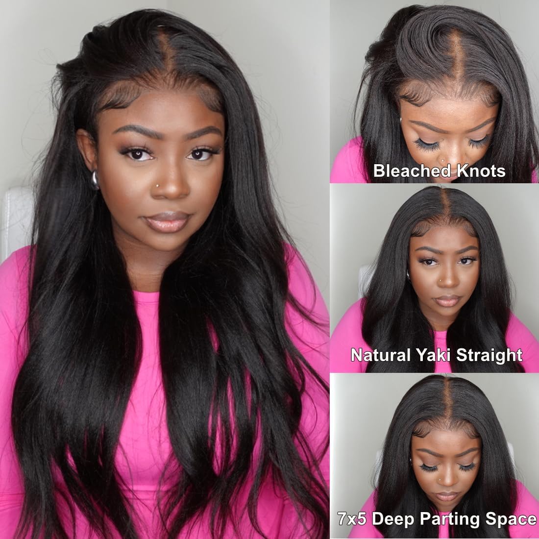 UNICE Kinky Straight V Part Wig Human Hair No Leave Out Glueless Upgrade U Part Wig Human Hair Clip in Wigs Beginner Friendly No-Sew In No Glue 20 inch