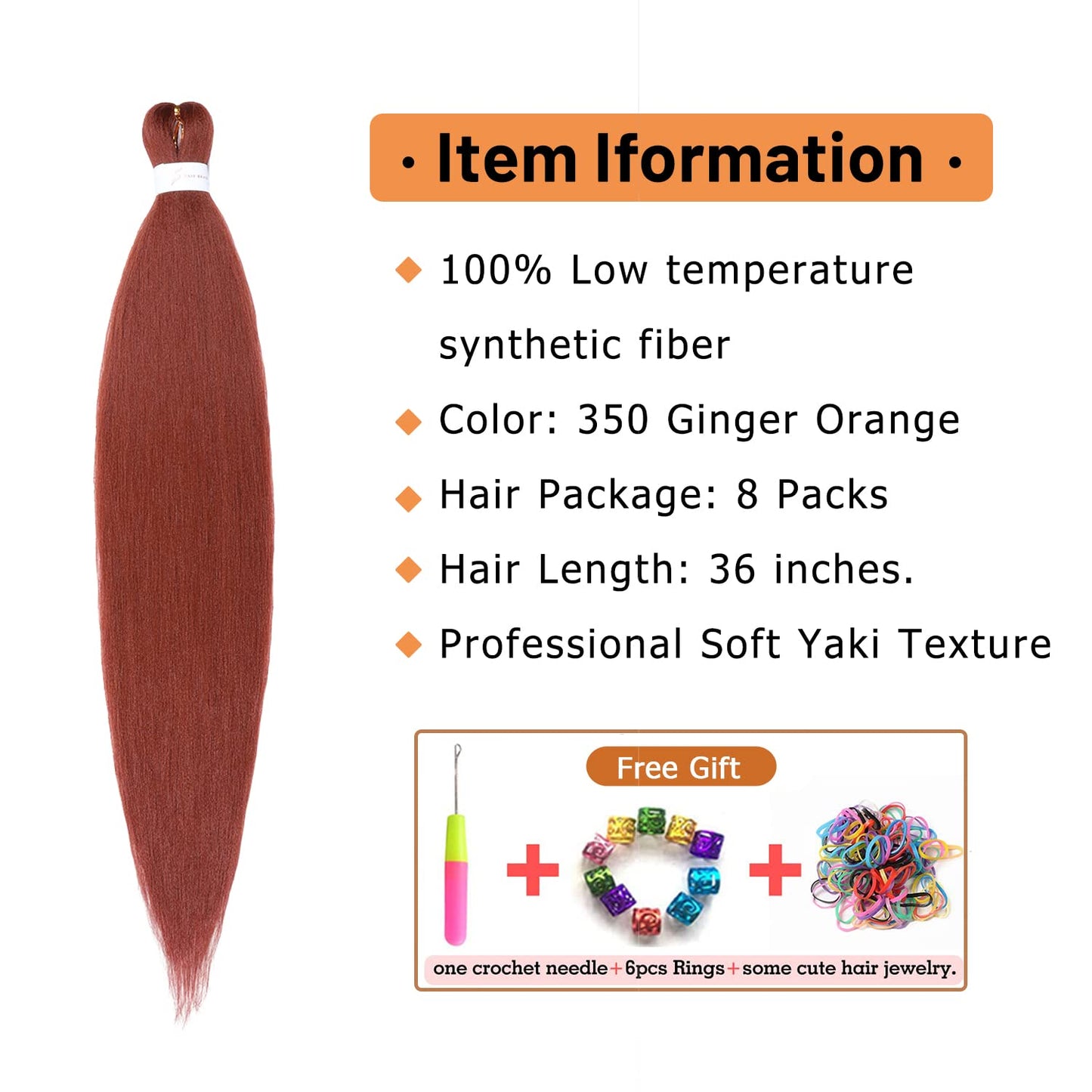 Braiding Hair Pre Stretched 24 Inch 8 Packs Ombre Braiding Hair Professional Soft Braiding Hair Yaki Texture, No Itch, Hot Water Setting Hair Extensions for Braids (24in,1B/30)